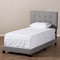 Baxton Studio Brookfield Modern Light Grey Twin Size Bed 138-7595 - alternate 4